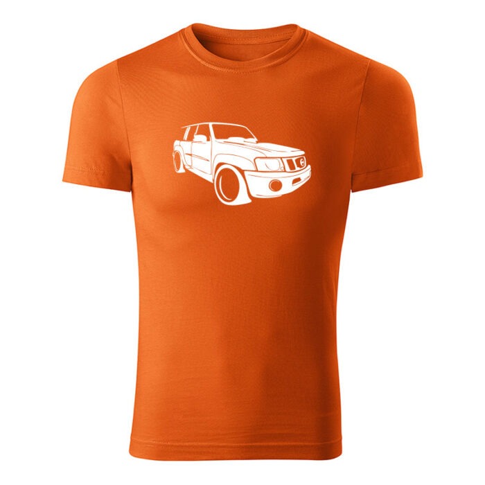 nissan patrol y61 panske tricko 1 oranzova