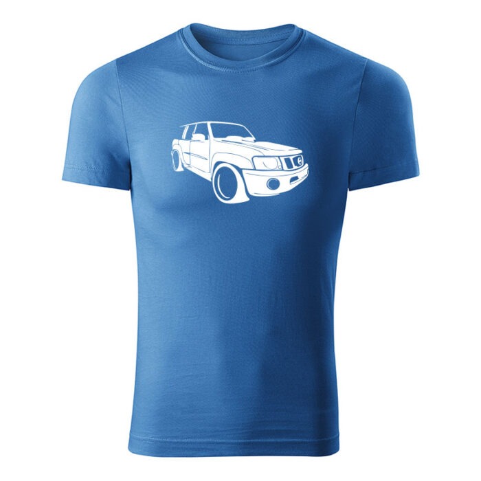 nissan patrol y61 panske tricko 1 svetlomodra