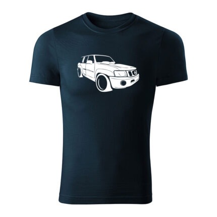 nissan patrol y61 panske tricko 1 tmavomodra