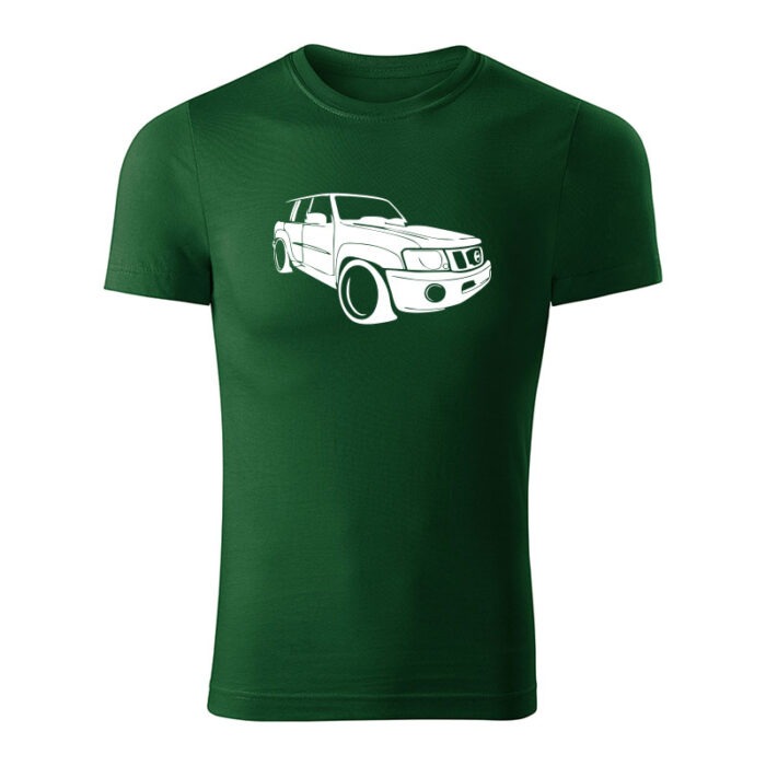 nissan patrol y61 panske tricko 1 tmavozelena