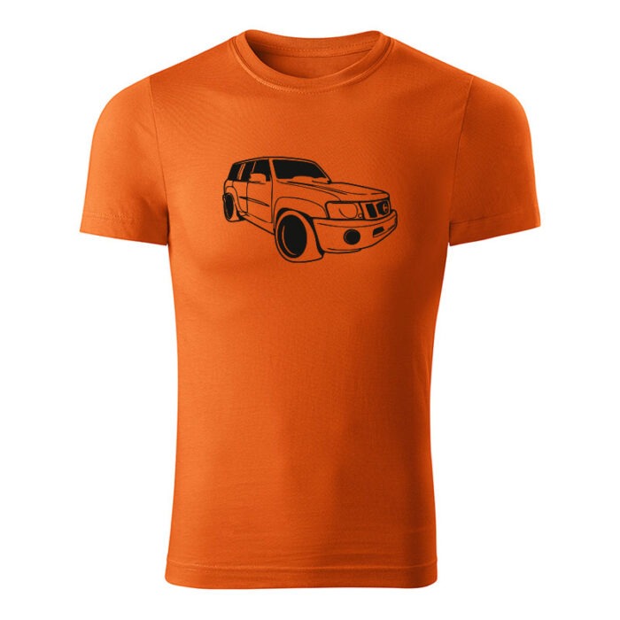 nissan patrol y61 panske tricko oranzova