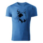 bull terrier panske tricko 180 g m2 svetlomodra