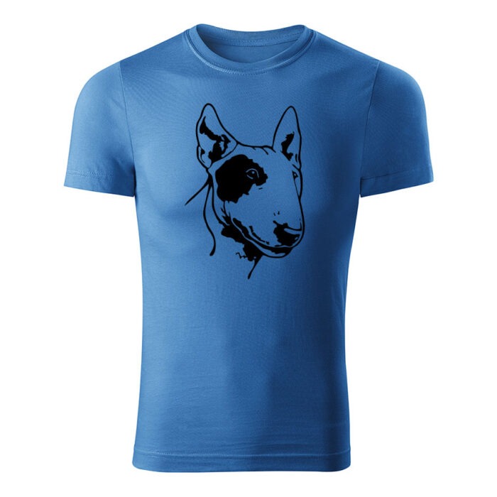 bull terrier panske tricko 180 g m2 svetlomodra