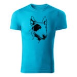 bull terrier panske tricko 180 g m2 tyrkysova
