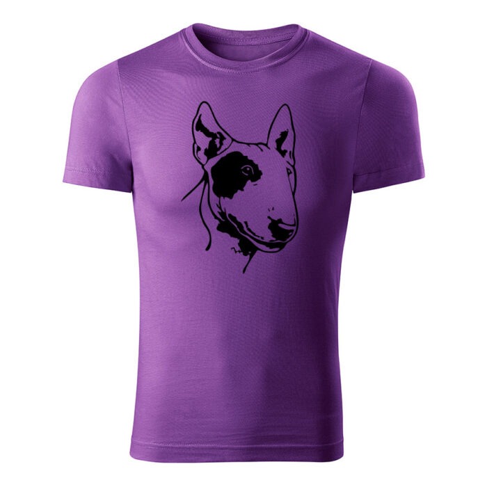 bull terrier panske tricko 180 g m2 fialova