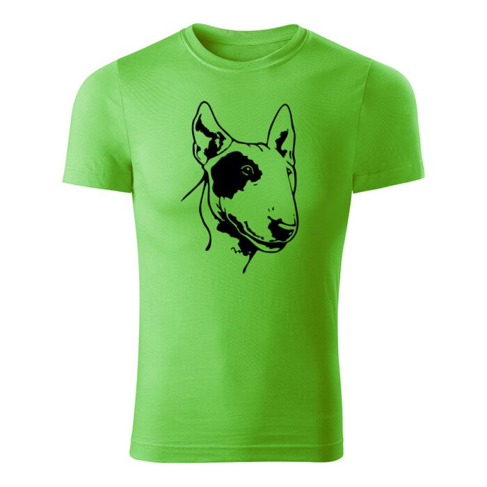 bull terrier panske tricko 180 g m2 jablkovozelena
