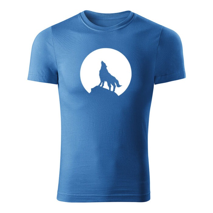 wolf panske tricko svetlomodra