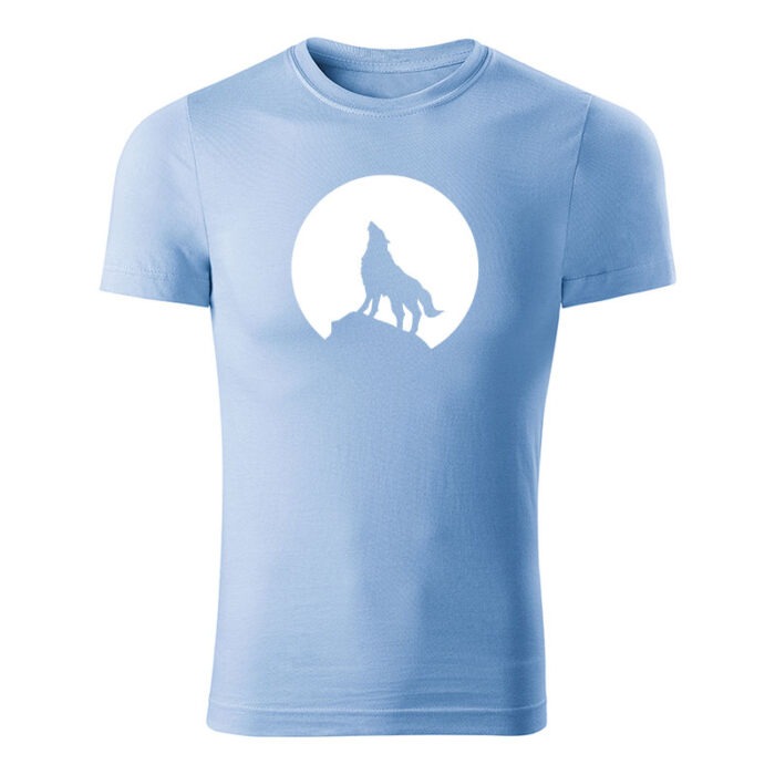 wolf panske tricko nebeska modra