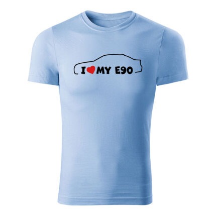 i love my e90 panske tricko 180 g m2 nebeska modra