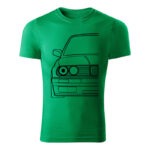 bmw e30 panske tricko 180 g m2 cierna travova zelena
