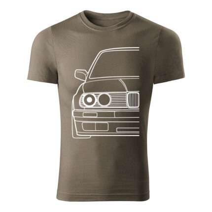 bmw e30 panske tricko 180 g m2 biela army