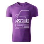 bmw e30 panske tricko 180 g m2 biela fialova