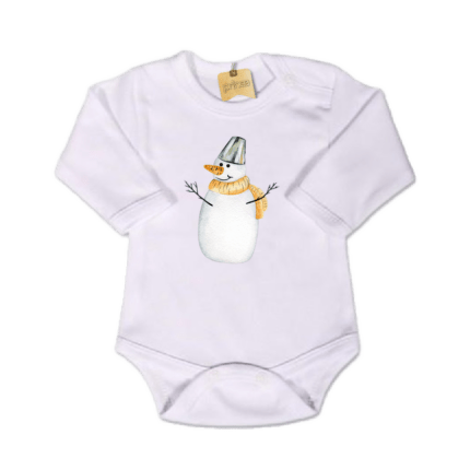 Detské body dlhý rukáv Snehuliačik 1