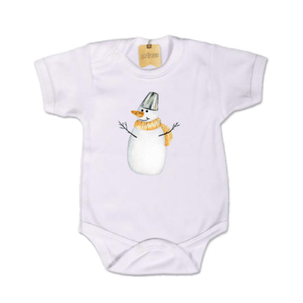 Detské body krátky rukáv Snehuliačik 1