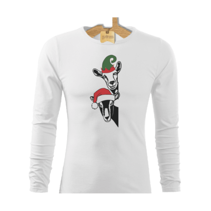 Tričko pánske dlhý rukáv Santa koza 2Goats