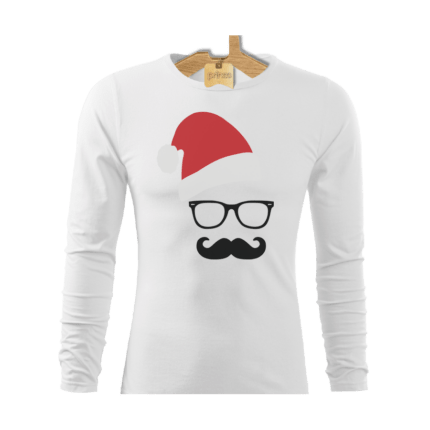 Tričko pánske dlhý rukáv Santa no-hipster