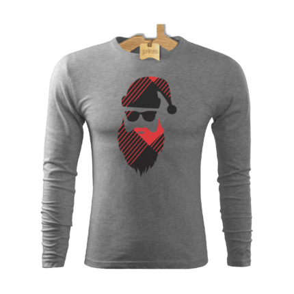 Tričko pánske dlhý rukáv Santa hipster 3