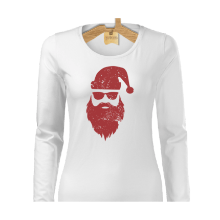 Tričko dámske dlhý rukáv Santa hipster 2