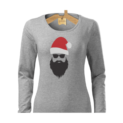 Tričko dámske dlhý rukáv Santa hipster 1
