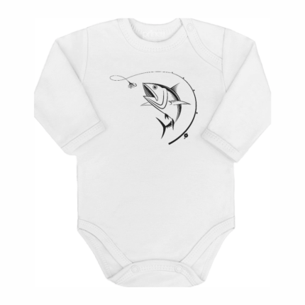 Detské body dlhý rukáv Ryba - muškárka