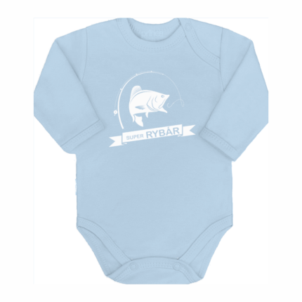 Detské body dlhý rukáv Super rybár